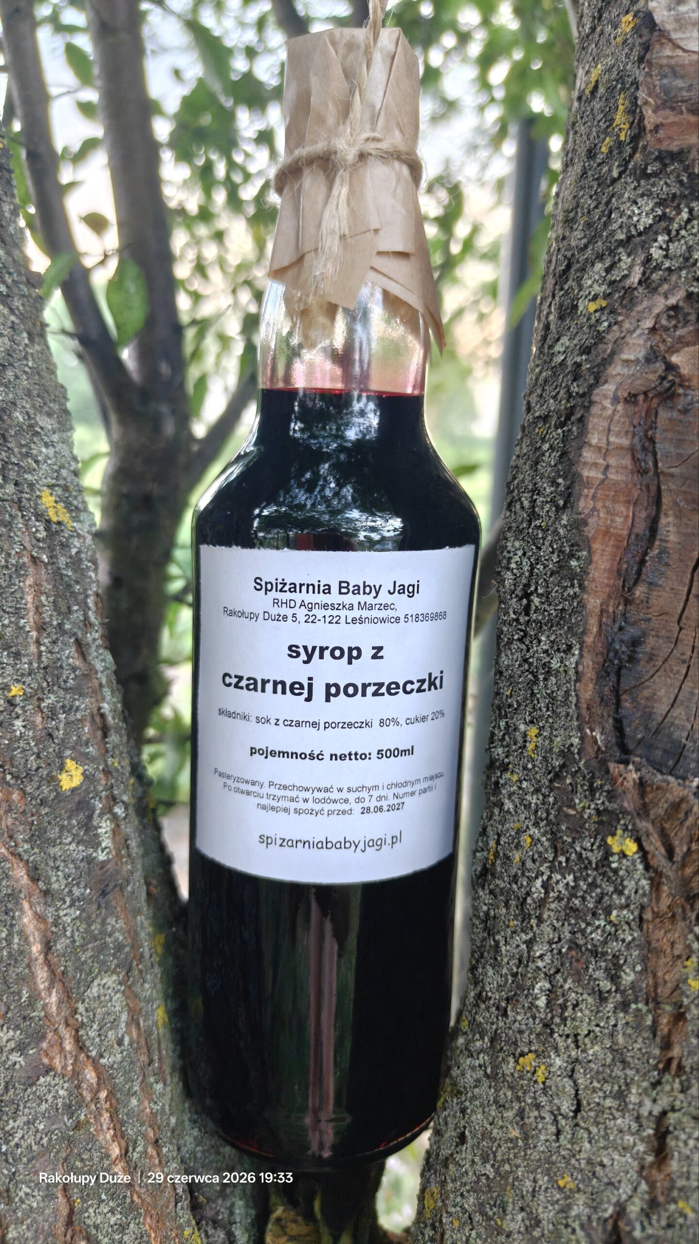 Syrop z czarnej porzeczki 500ml