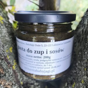 Pasta z lubczyku i grzybów leśnych do zup i sosów 180g