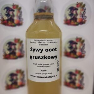 Żywy ocet gruszkowy 500ml