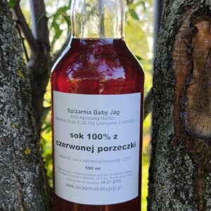 Sok  z czerwonej porzeczki 100% BEZ CUKRU 500ml