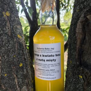 Syrop z kwiatu bzu z nutą mięty 500ml